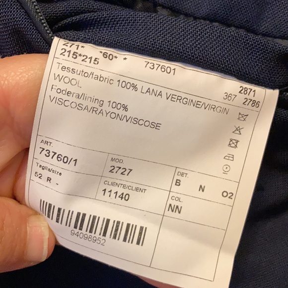 Boggi Milano Navy Blue Travel Sport Coat Made in Italy Size EU 52R Multi Pockets - Picture 13 of 15